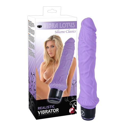 Großer Vibrator aus Silikon in Violett